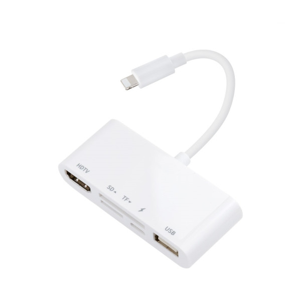 iOS 8핀 USB 2.0 HDMI 멀티 허브 도킹스테이션