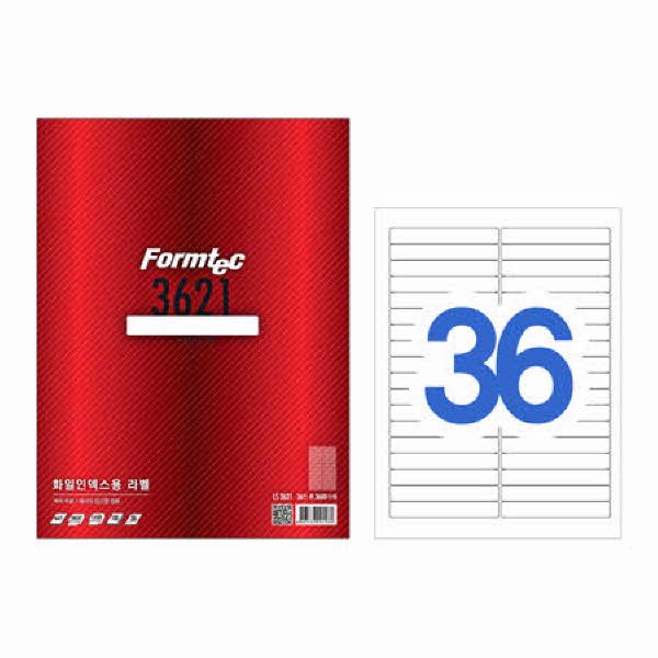 라벨지 파일 인덱스용 36칸 100매 LS-3621 폼텍