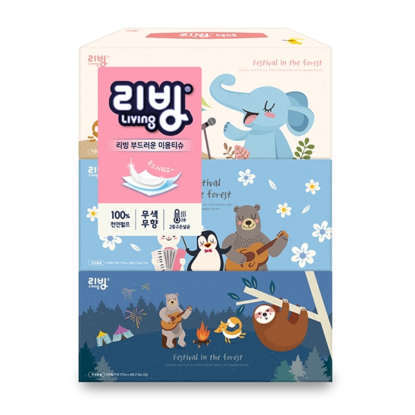 삼정펄프)리빙소프트미용티슈(180매x3개입)