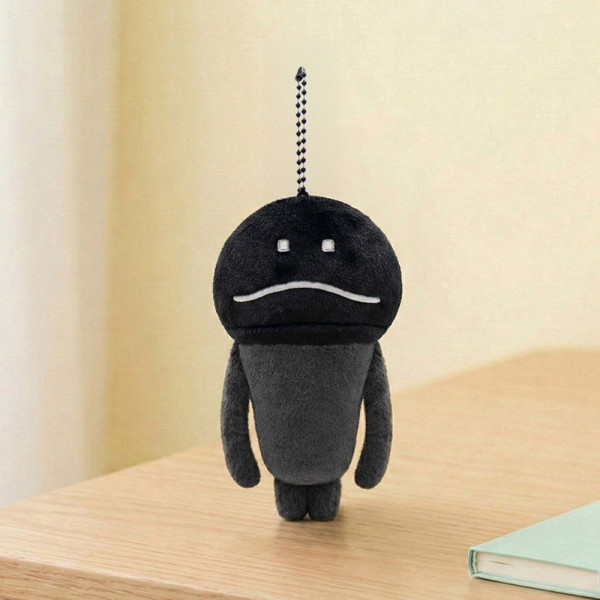 나메코 봉제인형 키링 16cm-까만나메코
