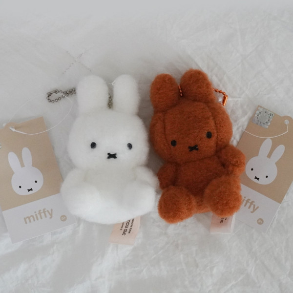 크리미 미피 토끼 인형 키링 11cm 정품 MIFFY 양모펠트 양모 감성 동물 가방 고리