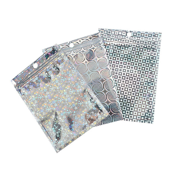 걸이형 디자인 홀로그램 지퍼백 포장봉투 10x15cm