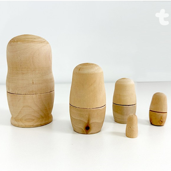 (TD) (재료) 원목 마트료시카 인형 (러시아 인형)