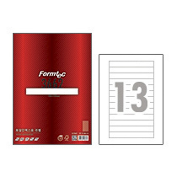 라벨지 파일 인덱스용 13칸 100매 LS-3662 폼텍