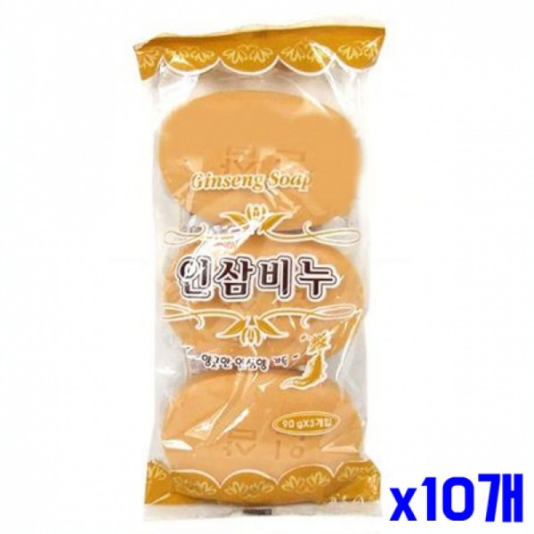 인삼향 가득 인삼세안비누 3P세트 x10개