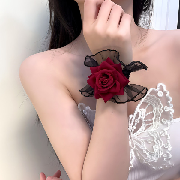 [별별창고] 여성 장미 레이스 손목 토시 팔토시