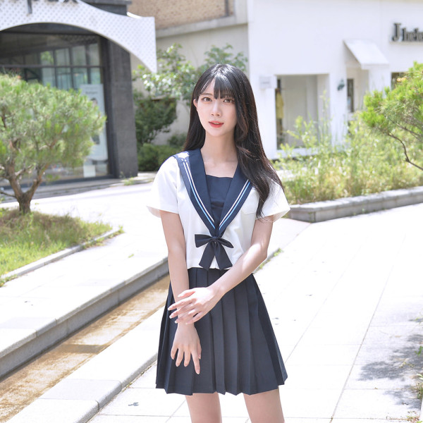 교복몰 얼음공주 화이트 세라복 세트 (반팔)