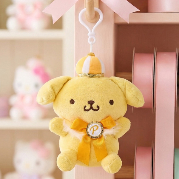 산리오 폼폼푸린 왕관 가방고리 13cm