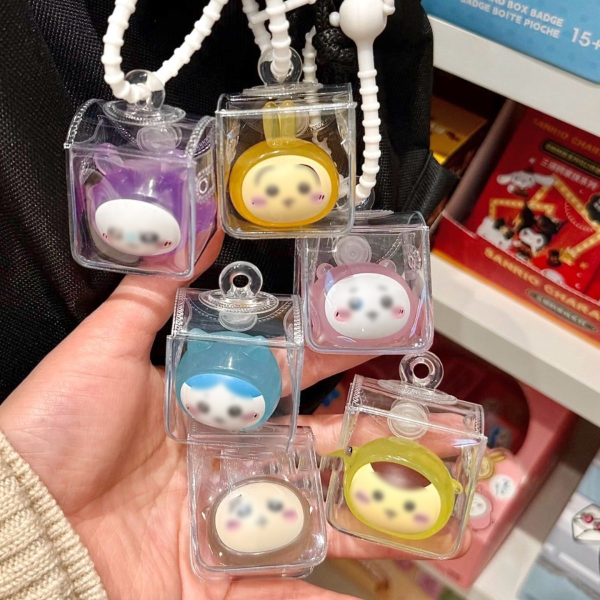 PVC 투명 미니 팬던트 케이스 가방 키링 파우치 인형 피규어 가챠 가방고리
