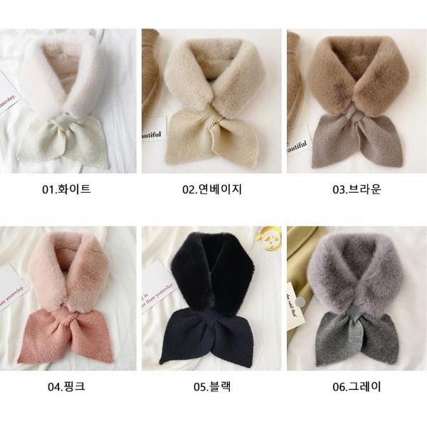 촉감 퍼 머플러 예쁜 코디 고급스럽고 소프트한 촉감 야외 스포츠 활동시 방해안되는 사이즈