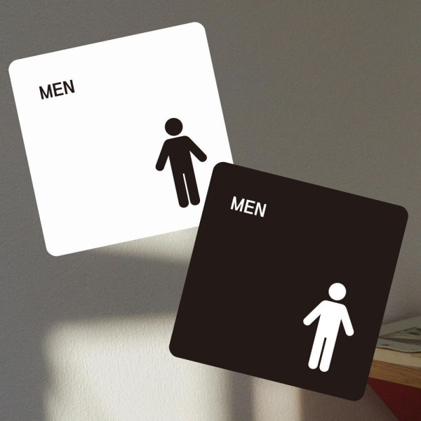 MEN2 부착형 정사각 소형안내판 13x13cm 디자인문패