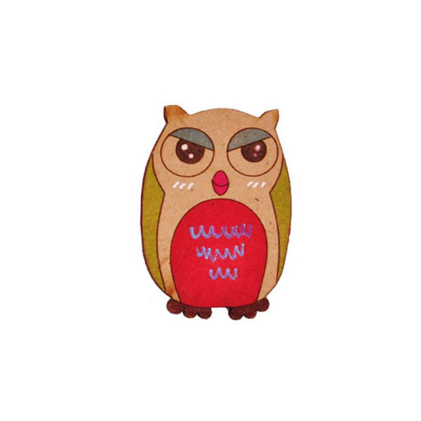 (YO) 우드아트 부엉이 4.5T (10개입) (WA508)