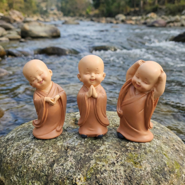 불교 아기스님 3종 C세트 피규어 장식 선물