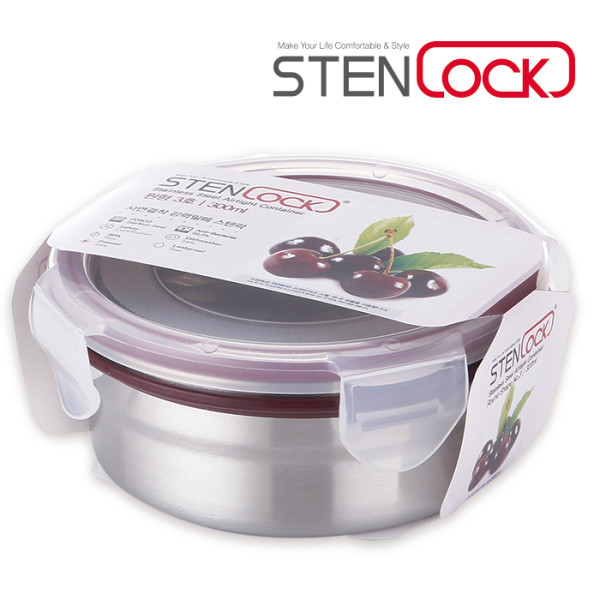 스텐 밀폐용기 클래식 원형 300ml 반찬통