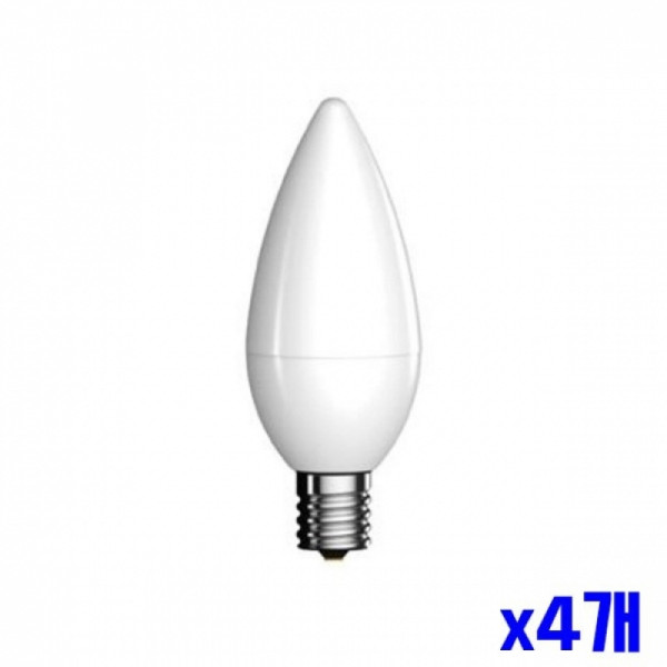 LED 촛대구 5W 전구색 불투명 x4개 홈인테리어 라이트