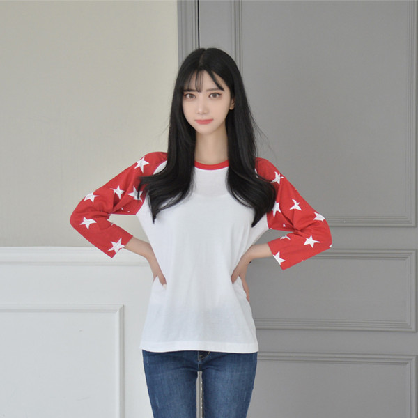 교복몰 반짝 스타 7부 래글런 티 (3colors) 티셔츠