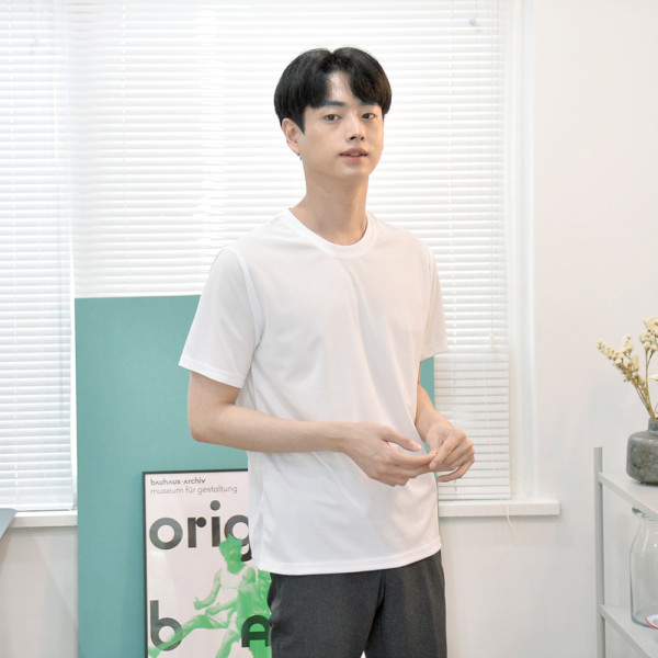 교복몰 [쿨론원단] 쿨매쉬 라운드 반팔티 12컬러