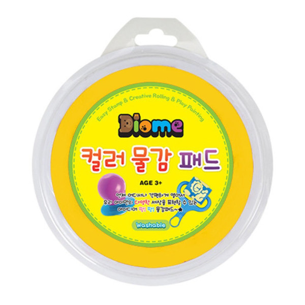 키즈맘아트 미술놀이 디오메 컬러 물감 패드 노랑