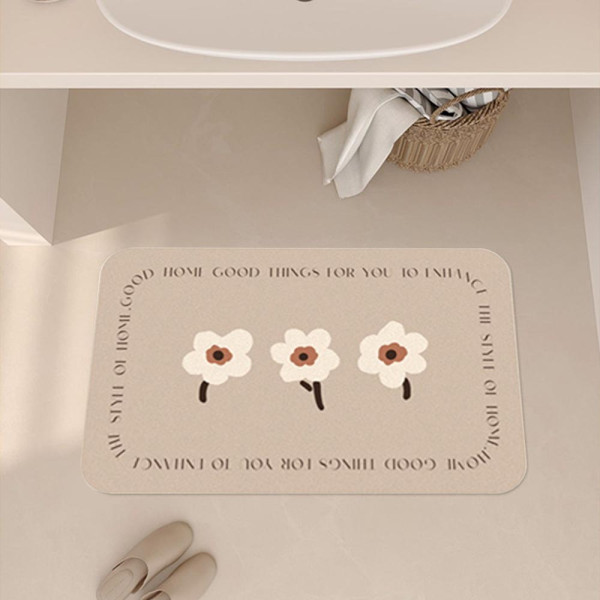 주방 화이트 블랙 침대 카페 발매트 물흡수 면규조토