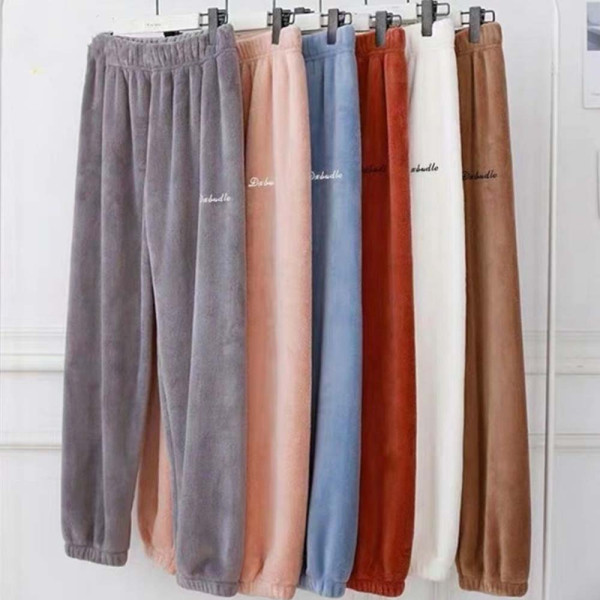 온모어 잠옷 바지 겨울 수면 파자마 홈웨어 여성