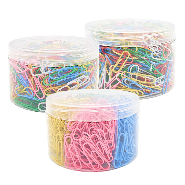 무지개 컬러 대용량 페이퍼 클립 33mm 500입/600입