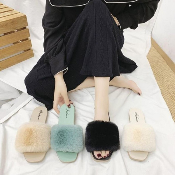 MISO 퍼 안감 데일리 슬리퍼 DS-0327