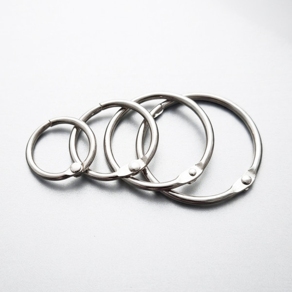 책철 단어 카드 링 고리 원형 링바인더 소형 20mm 25mm 30mm 35mm 10P