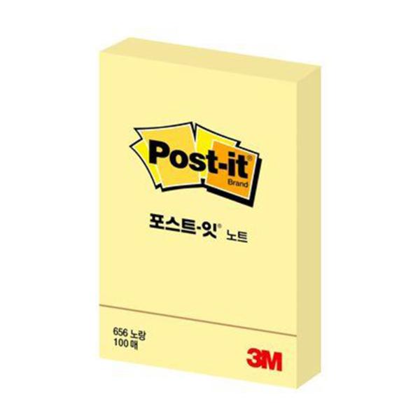 3M 포스트잇 656(51x76mm 노랑)