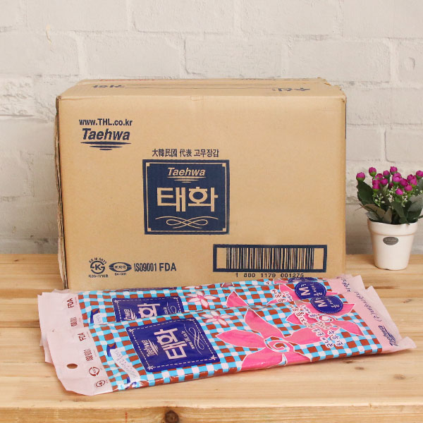 (BOX)태화고무장갑(M 올에이)_핑크_100켤레