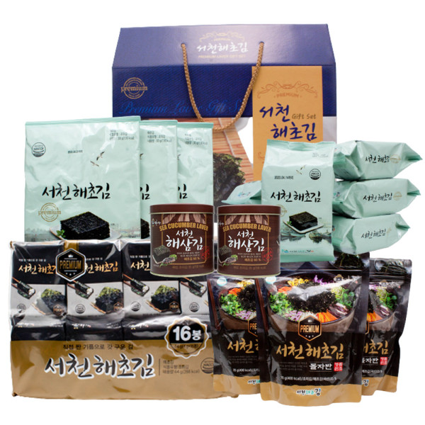 서천김 명절 선물세트 3호 해삼 깡통 캔김 파래김 식탁김 돌자반