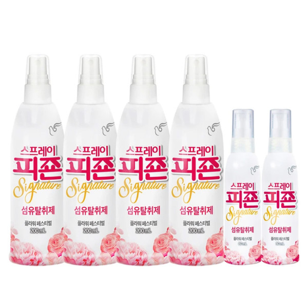 피죤 리치퍼퓸 섬유탈취제 80ml x 2 + 200ml x 4 - 플라워페스티벌