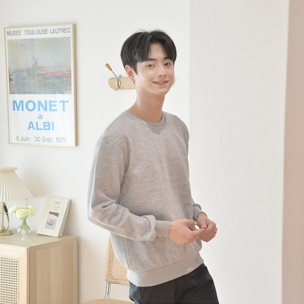 교복몰 기본 마시멜로우 맨투맨 (소재 기모) 티셔츠