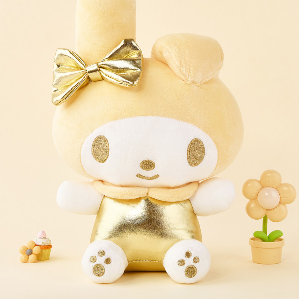 산리오 마이멜로디 골드 봉제인형 25cm(중형)