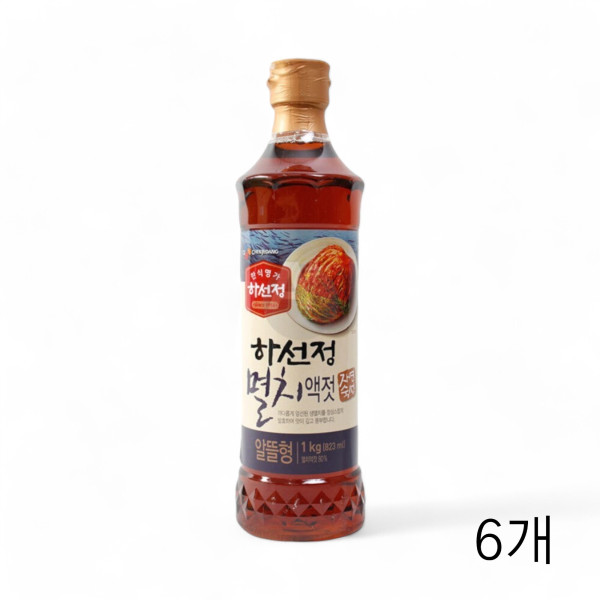 하선정 멸치액젓 실속형 1Kg X 6개 김장 겉절이 국물요리 멸치액 업소용식자재 겉절이