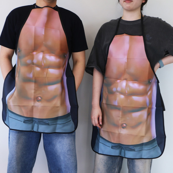 근육 몸짱 복근 방수 앞치마 FUN 신혼부부 신혼 웃긴 특이한 재밌는 에이프런