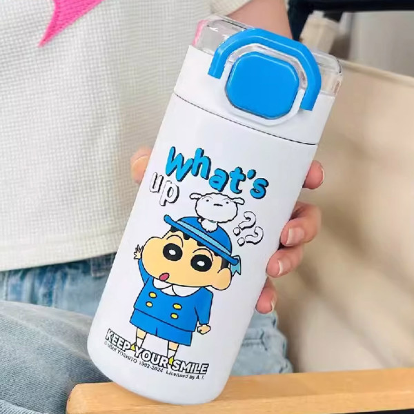 짱구 컬러풀 빨대 텀블러 560ml-화이트