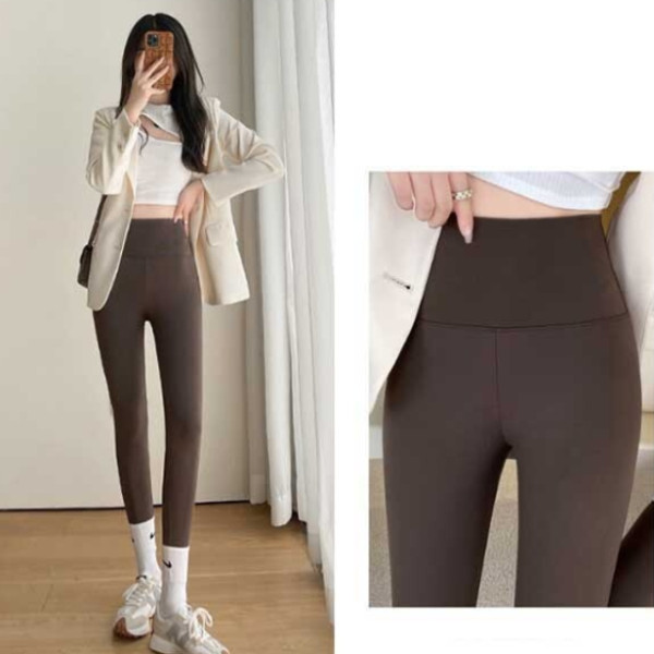 하이웨스트레깅스 쫀쫀한요가헬스레깅스(브라운)