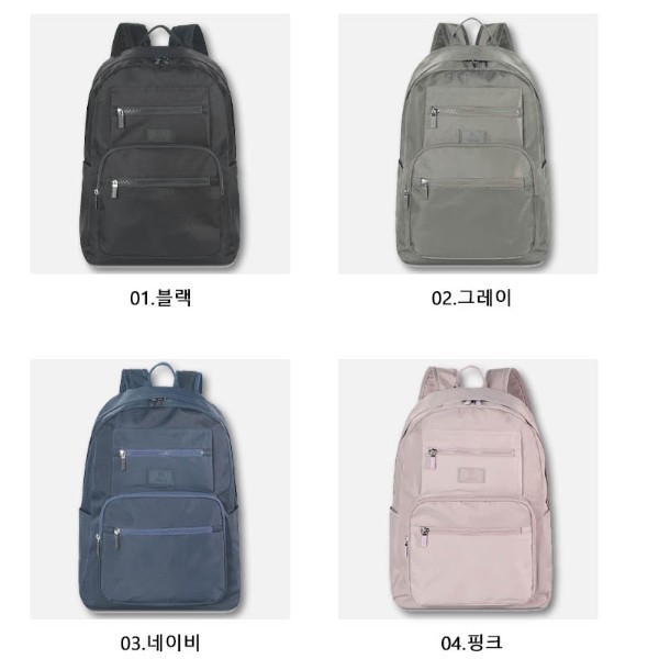 학생 기본 무지 캐주얼 백팩 일상용 다양한 포켓 남성 필수 소지품 정리 실용성 스타일
