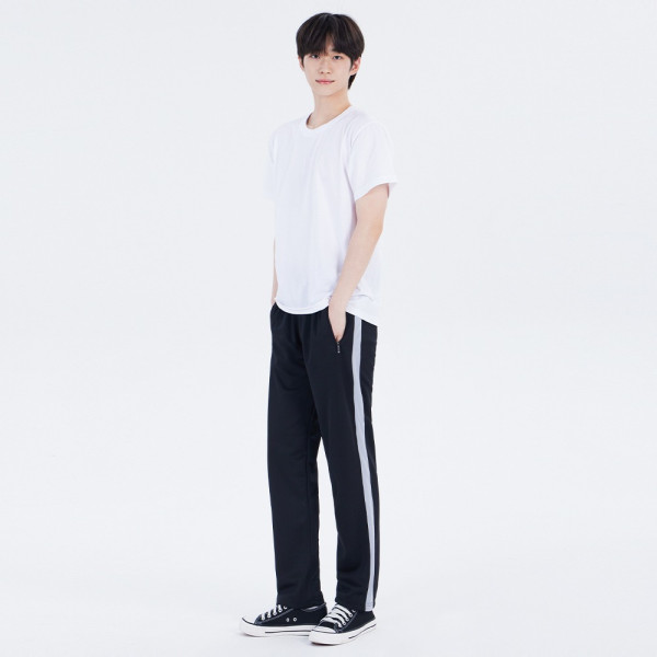국내생산 굵은 한줄 블랙 그레이라인 츄리닝 교복몰