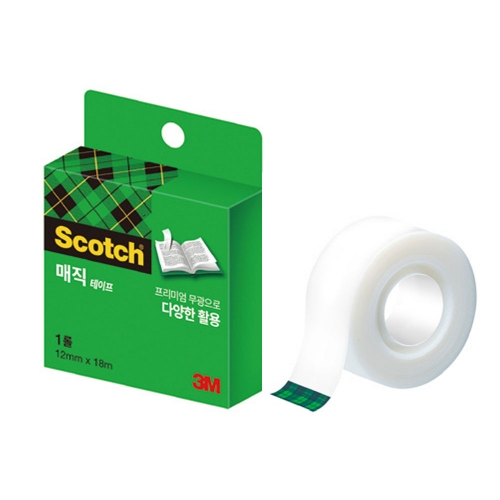 3M 스카치 매직테이프 리필 810R 1832 스카치 테이프 18mm 32m