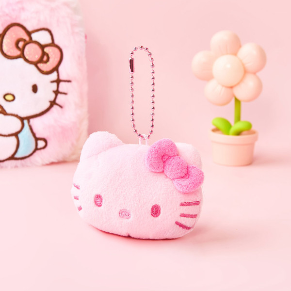 헬로키티 컬러풀 얼굴인형 가방고리 5cm-핑크