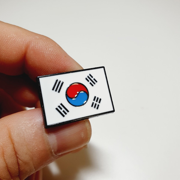 공무원 국가행사 입체 미니 태극기 뱃지 브로치