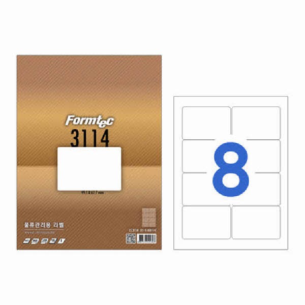 라벨지 물류관리용 8칸 100매 LS-3114 폼텍