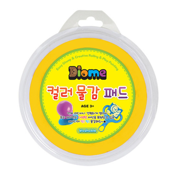 키즈맘아트 미술놀이 디오메 컬러 물감 패드 노랑