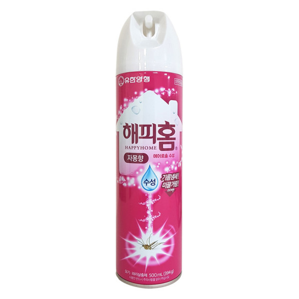 해피홈 자몽향 수성 에어로졸 모기약 500ml