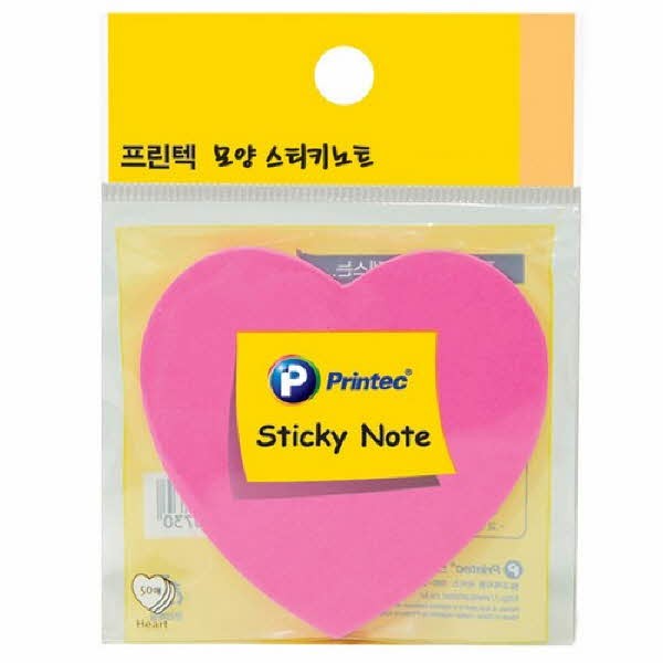 프린텍 DI010 스티키노트 모양스티키 하트 50매