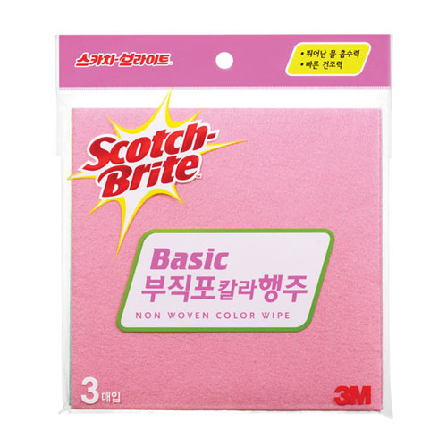 3M)부직포 칼라행주(3매입)