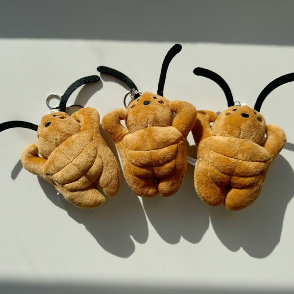 이색 친구 선물 헬창 근육 바퀴벌레 바선생 인형 키링 못생긴 웃긴 킹받는 하찮은 쓸데없는