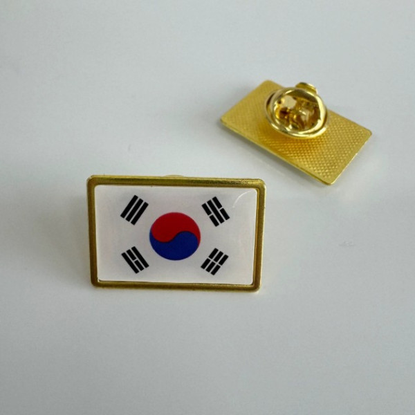 정장 행사 소형 골드 태극기 뱃지 1P