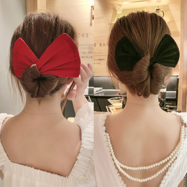 자연스런 올림머리 당고머리 와이어 패브릭밴드